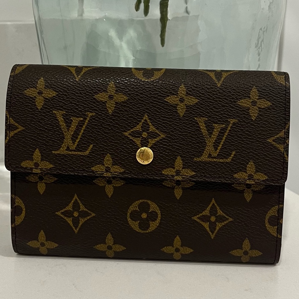 Authentic with Certificate Louis Vuitton Wide Trifold Passport Wallet